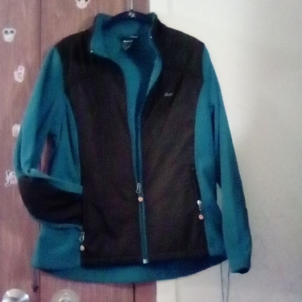 Reebok Black/Teal fleece ski Jacket